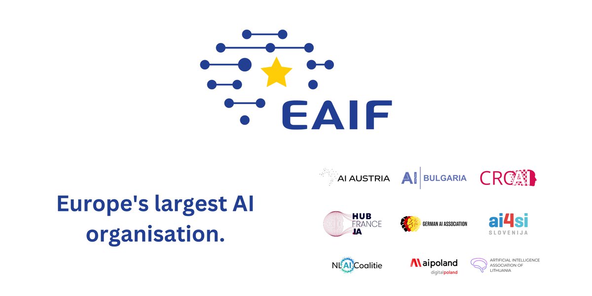 Rückblick auf das 7. European AI Forum 🎉Am 5.7. fand die Konferenz statt, die regelmäßig in Zusammenarbeit mit 9 nationalen KI-Verbänden organisiert wird. Themen waren der EU #AIAct, öffentliche Richtlinien für KMUs & eine Studie über generative #KI ➡📹 bit.ly/3D9KDOG