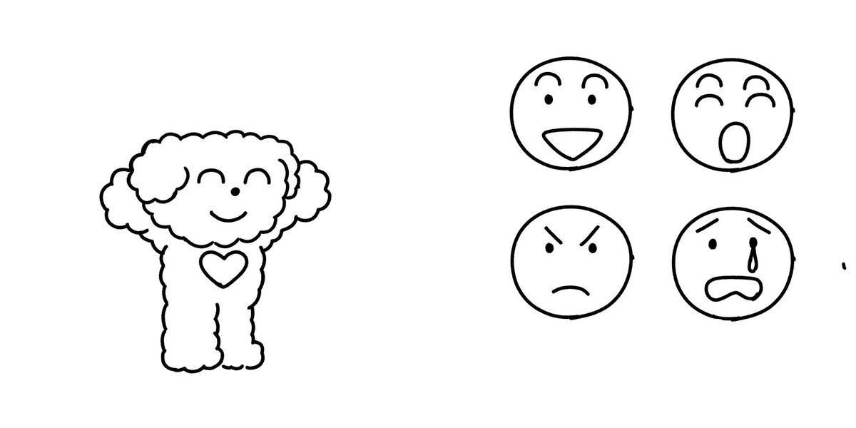 絵本「じぶんのきもち」のラフ