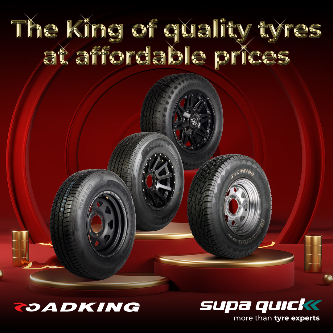 SupaQuickTyres's tweet photo. The Roadking tyre range is engineered with advanced technology that enhances durability and longevity. Make a smart investment in your vehicle with Roadking tyres.
#ThinkSupaQuick
https://t.co/YrzoNQez0b https://t.co/aee9Qvtwsa