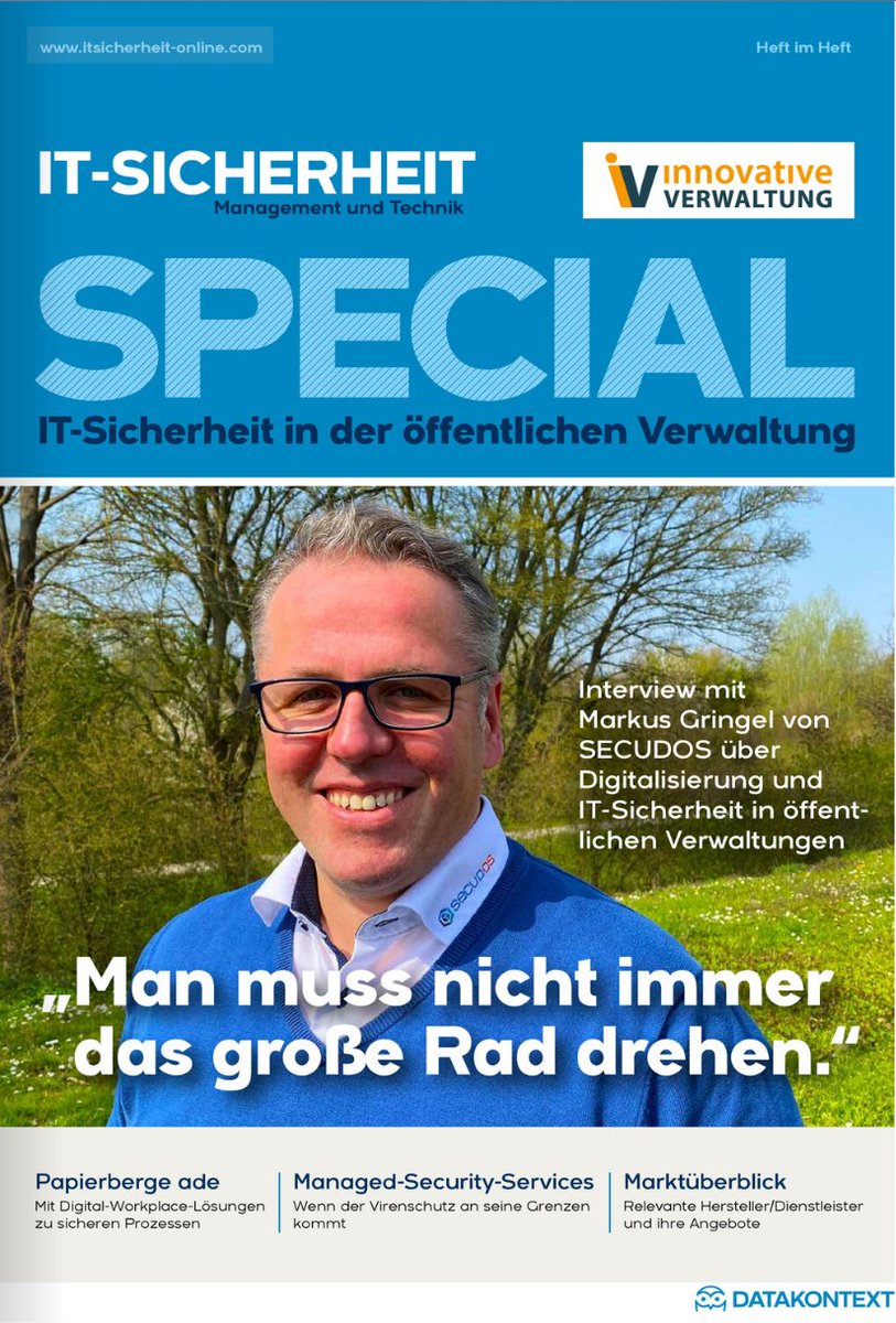Jetzt erhältlich! Qiata als Titelgeschichte im E-Magazin IT-SICHERHEIT. 🙌 Erfahrt alle Details über die beeindruckenden Funktionen, die Qiata im Umfeld öffentlicher Einrichtungen bietet. Es erwarten euch spannende Informationen &amp; exklusive Einblicke 🥳 datakontext.com/media/archive/…
