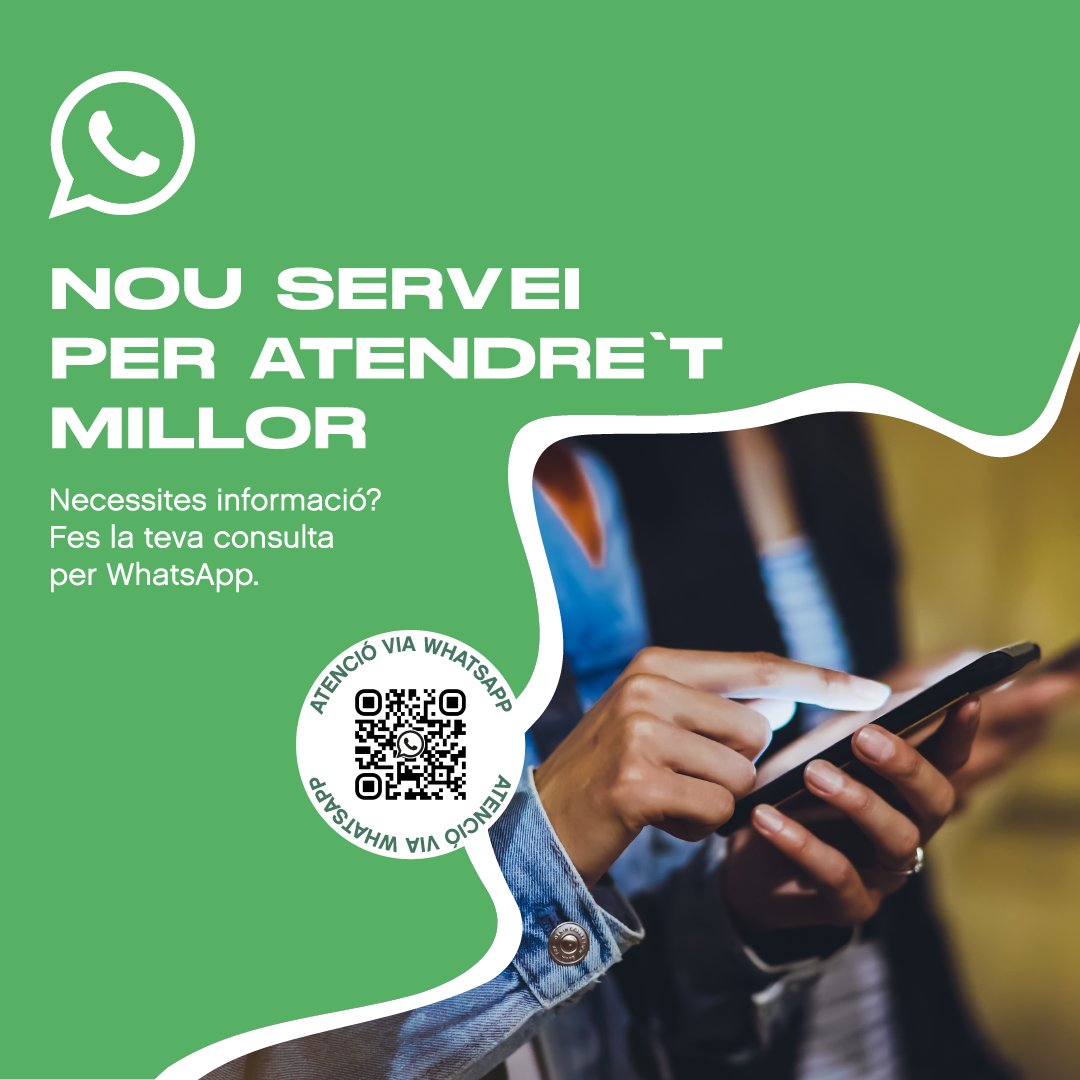 📱 Pots fer servir WhatsApp per comunicar-te amb nosaltres! 

Així de senzill és sol·licitar informació sobre els nostres horaris, marques, esdeveniments i molt més a #LOutletdeBarcelona ow.ly/7p5050p3fom

Sempre a mà per ajudar-te!