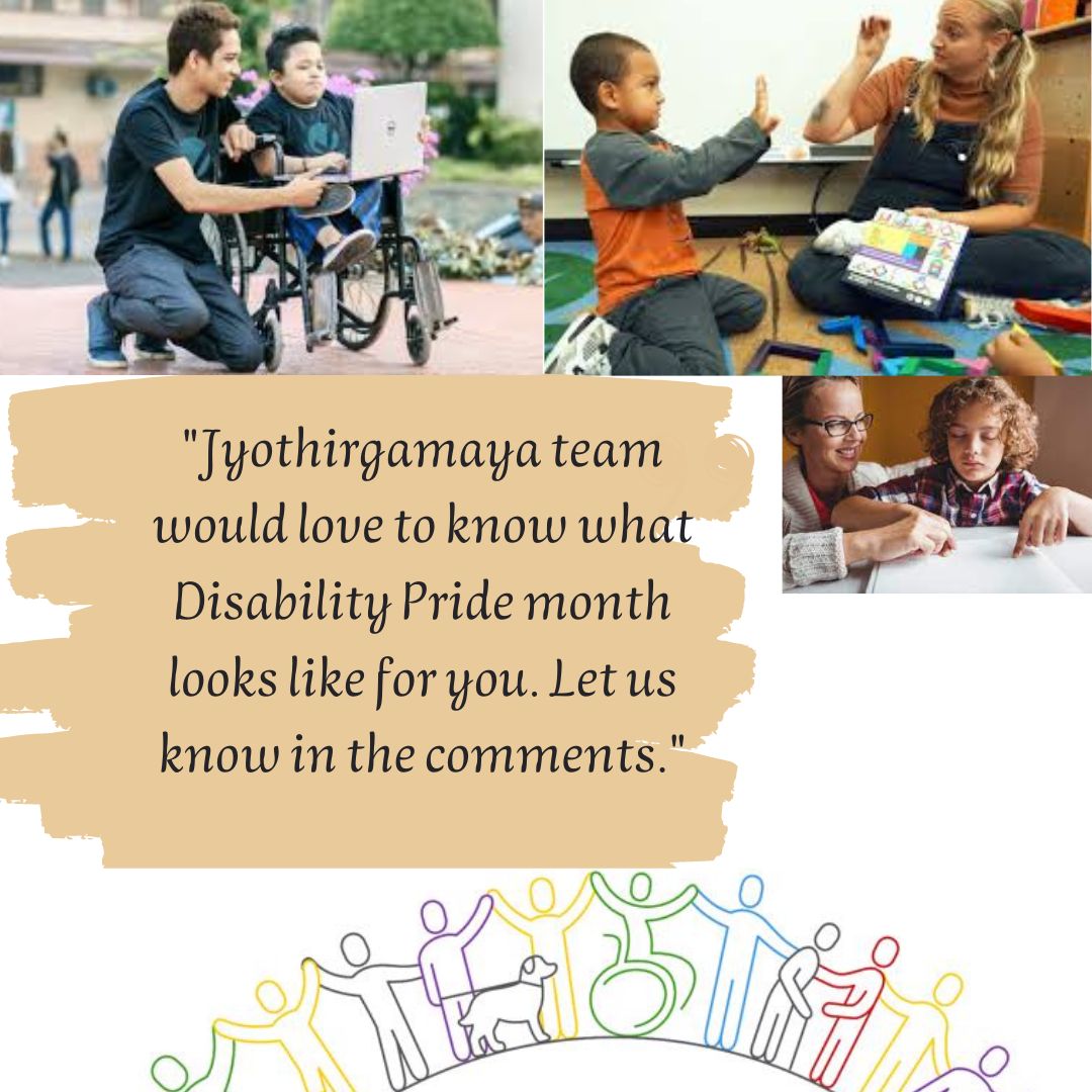 BrarTiffany's tweet photo. July is Disability Pride Month! This is a time to rejoice people with various disabilities and to accept, advocate for a more inclusive world. Jyothirgamaya team would love to know what Disability Pride month looks like for you. Let us know in the comments. #DisabilityPrideMonth https://t.co/boNntWPxYV