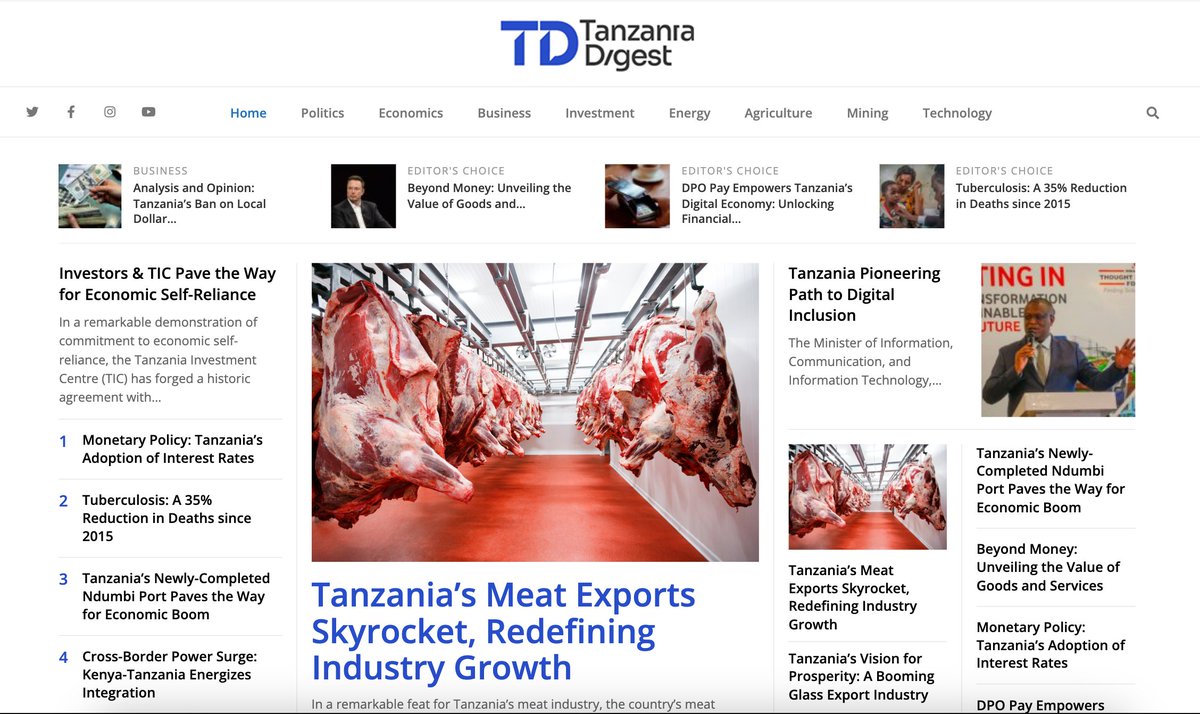 TanzaniaDigest's tweet photo. Exciting news! We are thrilled to welcome you to our brand-new website https://t.co/CckkYPtjNv. Discover a treasure trove of concise updates and insightful analyses on Tanzania's latest news and economic trends. Join us as we explore and discuss the diverse perspectives shaping Tanzania's landscape. We would appreciate feedback to make it better. Please email us at editor@digest.tz.