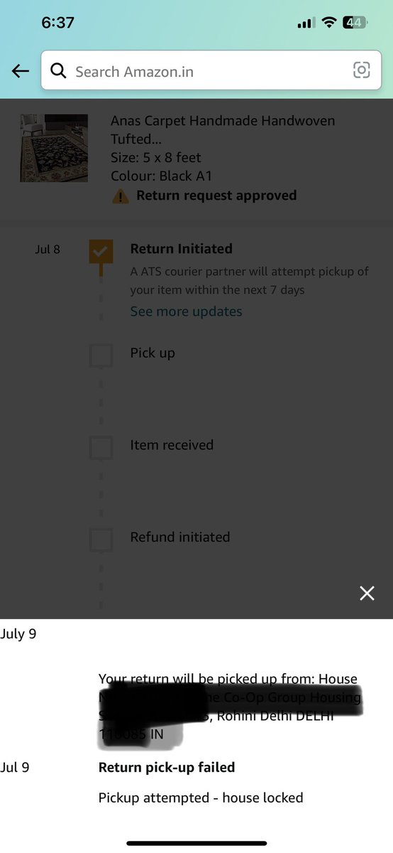 iSamarthGupta's tweet image. Return order request accepted by seller, but delivery partner not ready to pick up the product in spite of repeated escalation to #Amazon It seems all parties are in cahoots at the expense of the customer. @JeffBezos should be worried as it’d only hurt brand @amazon not customers