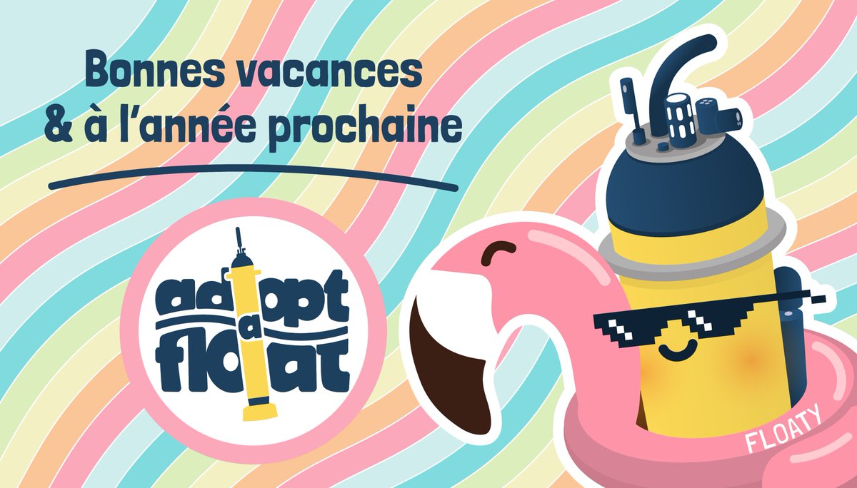 adopt a float (@adoptafloat) on Twitter photo C'est les #vacances ! La #Teamadoptafloat (et surtout Floaty) vont en profiter pour se reposer un peu 🌴🕶️🦩... et préparer la prochaine année scolaire !
Passez de bonnes vacances, on se retrouve à la rentrée ! C'est les #vacances ! La #Teamadoptafloat (et surtout Floaty) vont en profiter pour se reposer un peu 🌴🕶️🦩... et préparer la prochaine année scolaire !
Passez de bonnes vacances, on se retrouve à la rentrée !