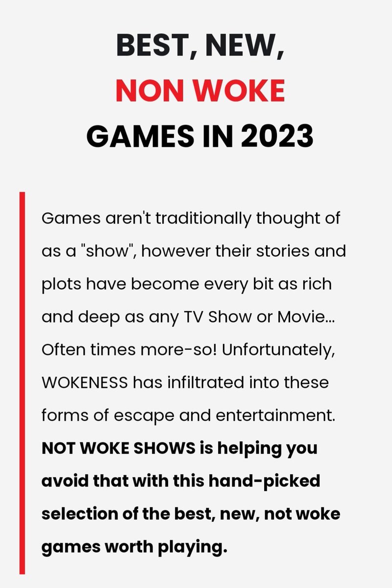 mick_prinz's tweet photo. Der "Cringe der Woche" Award ist immer heiß umkämpft. Preisträger dieses mal: Eine Liste bestehend aus sechs Videospielen, die GamerTM vor der bösen wokeness schützen sollen (wie z.B. Tears of the Kingdom?!) https://t.co/pJ2jjIGK8v