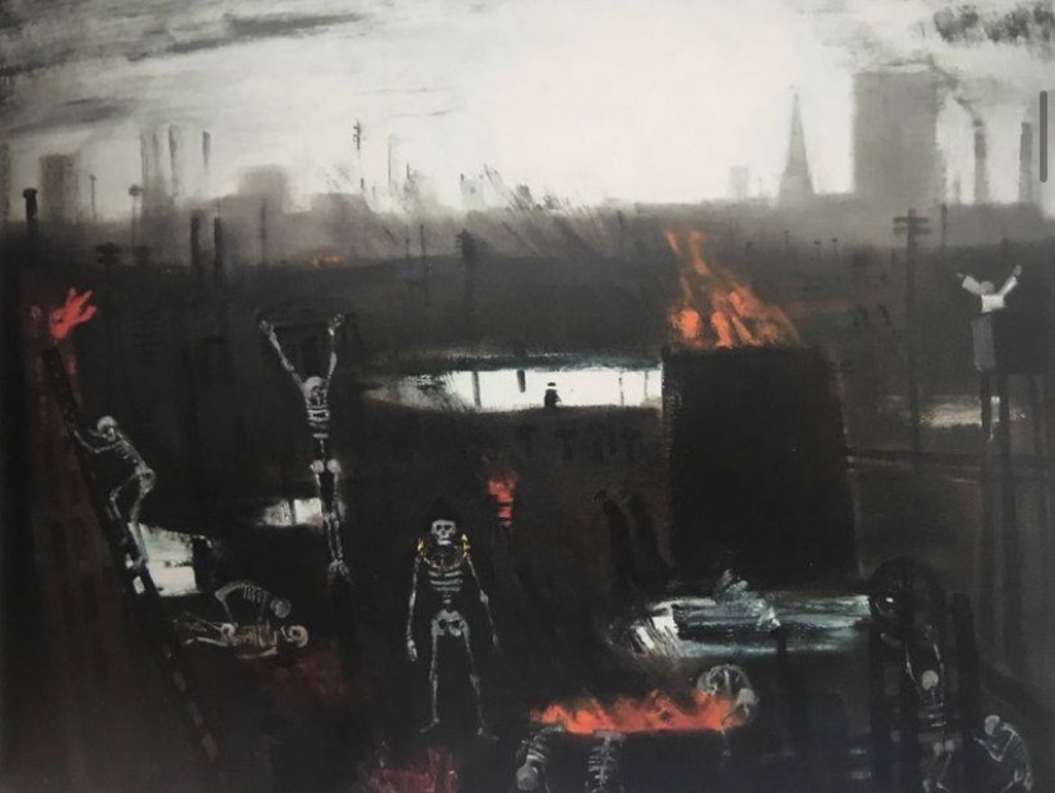 Theodore Major (1908-1999) 
‘Wigan, Hub of the North West'
60” x 48”
Oil on Board 
Private Collection

#theodoremajor #wigan #northwest #skeleton #skeletons #art #artist #artwork #painter #painting #oilpainting #modernart #modernbritishart #twentiethcenturyart #northernartist