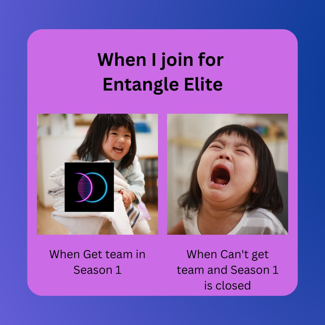 safrizalreal's tweet image. Joined @Entanglefi Elite Season 1

Good luck my team🙌
#Entangle #Memes #EntangleElite