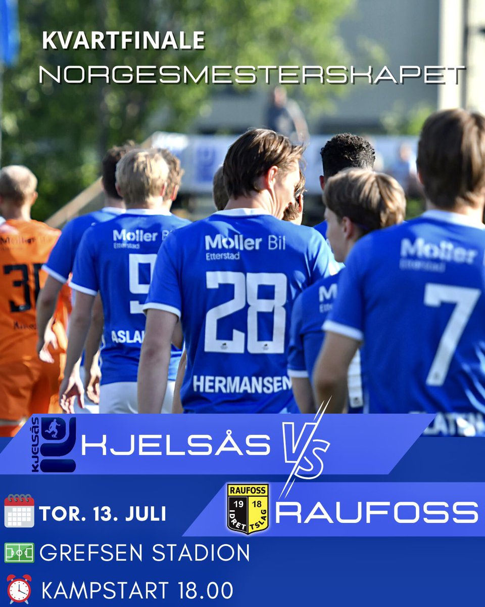 Matchday! Kvartfinale i NM💙

🆚 Raufoss
🏟 Grefsen Stadion
🕛 18:00