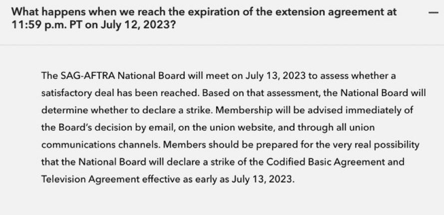 Looks like we’re getting nothing tonight y’all #SAGAFTRA #SAGstrike