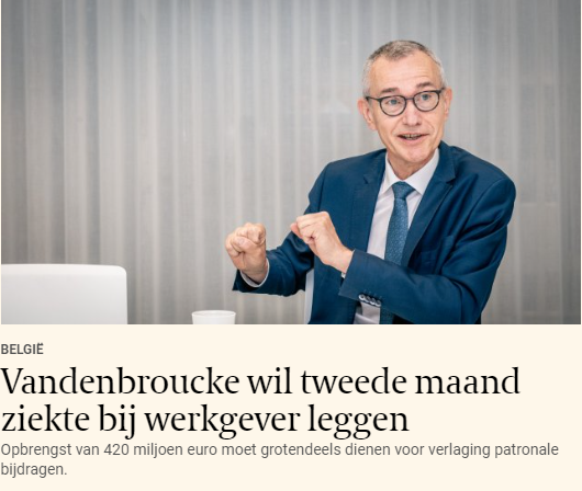 DimitriDedecker's tweet photo. Afschaffing ziektebriefje, responsabileringsbijdrage, werkgevers aansprakelijk voor burn-out. Je moet zot zijn om niet ziek te zijn in dit land. Doèn Frank. De liberale collega's zullen je alvast niet tegen houden. #vivaldi https://t.co/nCrLYhTXdU