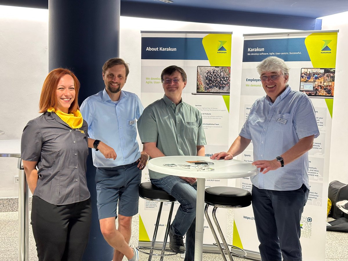 karakun's tweet photo. Ihr seid am Java Forum #Stuttgart? Dann schaut an unserem Stand Nr. 1️⃣7️⃣ vorbei. 🔥

Unsere Experten Marcel, @hdwalter und Michael beantworten Euch alle Fragen zu Karakun. Und @etteClaudette steht Euch als Moderatorin ebenfalls Rede und Antwort.

#jfs23 #community #conference https://t.co/W01d2EWUD1