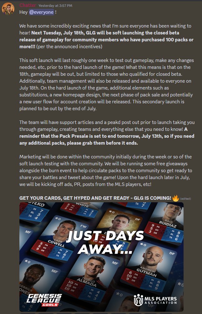 MancerTales's tweet photo. This is exciting news: #GLG beta launch next week for presale packholders. The #Splinterlands team has been delivering the goods here in July. Could it be a sneaky #SummerOfSplinterlands in 2023? Perhaps very few would have predicted it in the #SaltySpring but here we are 💪🚀 https://t.co/xp4uGEHdwl
