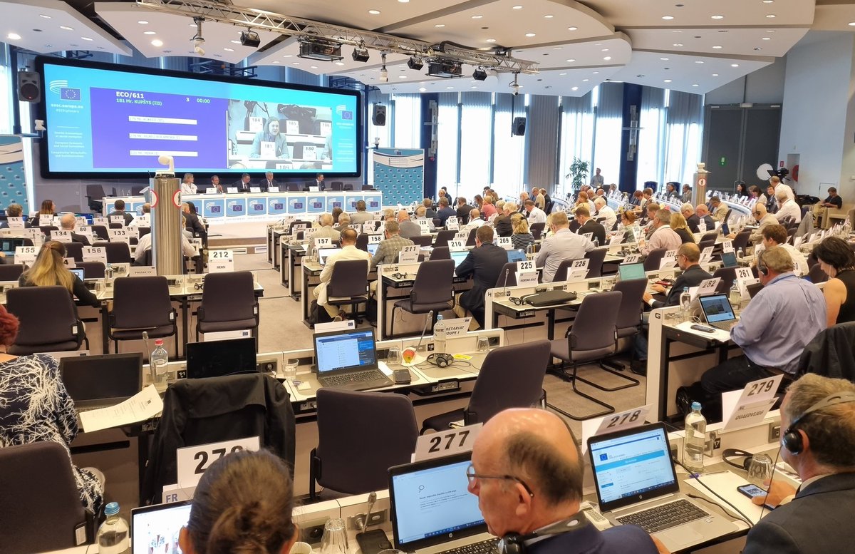 Day 2 in the @EU_EESC #plenary in Brussels. Many important opinions in the agenda, #EUBlueDeal, #WaterManagement , #EUGreenDeal, #ClimateAction