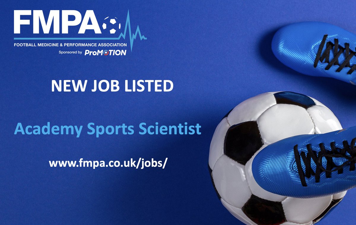 FMPA_Official's tweet image. FMPA RECRUITMENT:  New job added 

⚽ Academy Sports Scientist

#sportsscientist #sportsscience #academyperformance #footballscience

➡️ fmpa.co.uk/jobs/academy-s…