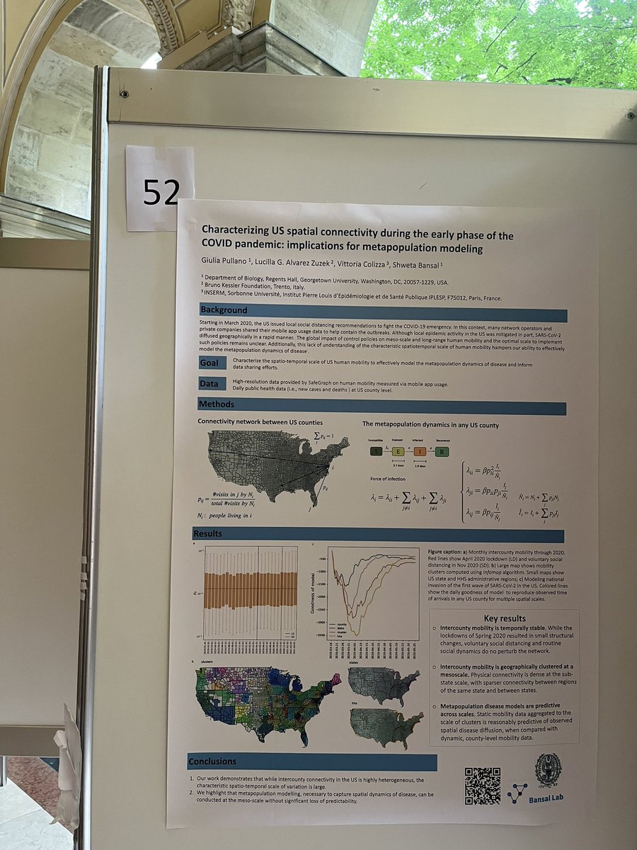 Giulia Pullano (@pullano_giulia) on Twitter photo 😍 Come to see my poster #52 on assessing spatial connectivity in the US for metapopulation models using mobility data <a href="/netsci2023/">NetSci 2023</a> <a href="/bansallab/">Shweta Bansal</a> <a href="/vcolizza/">Vittoria Colizza</a> #epimob 😍 Come to see my poster #52 on assessing spatial connectivity in the US for metapopulation models using mobility data <a href="/netsci2023/">NetSci 2023</a> <a href="/bansallab/">Shweta Bansal</a> <a href="/vcolizza/">Vittoria Colizza</a> #epimob