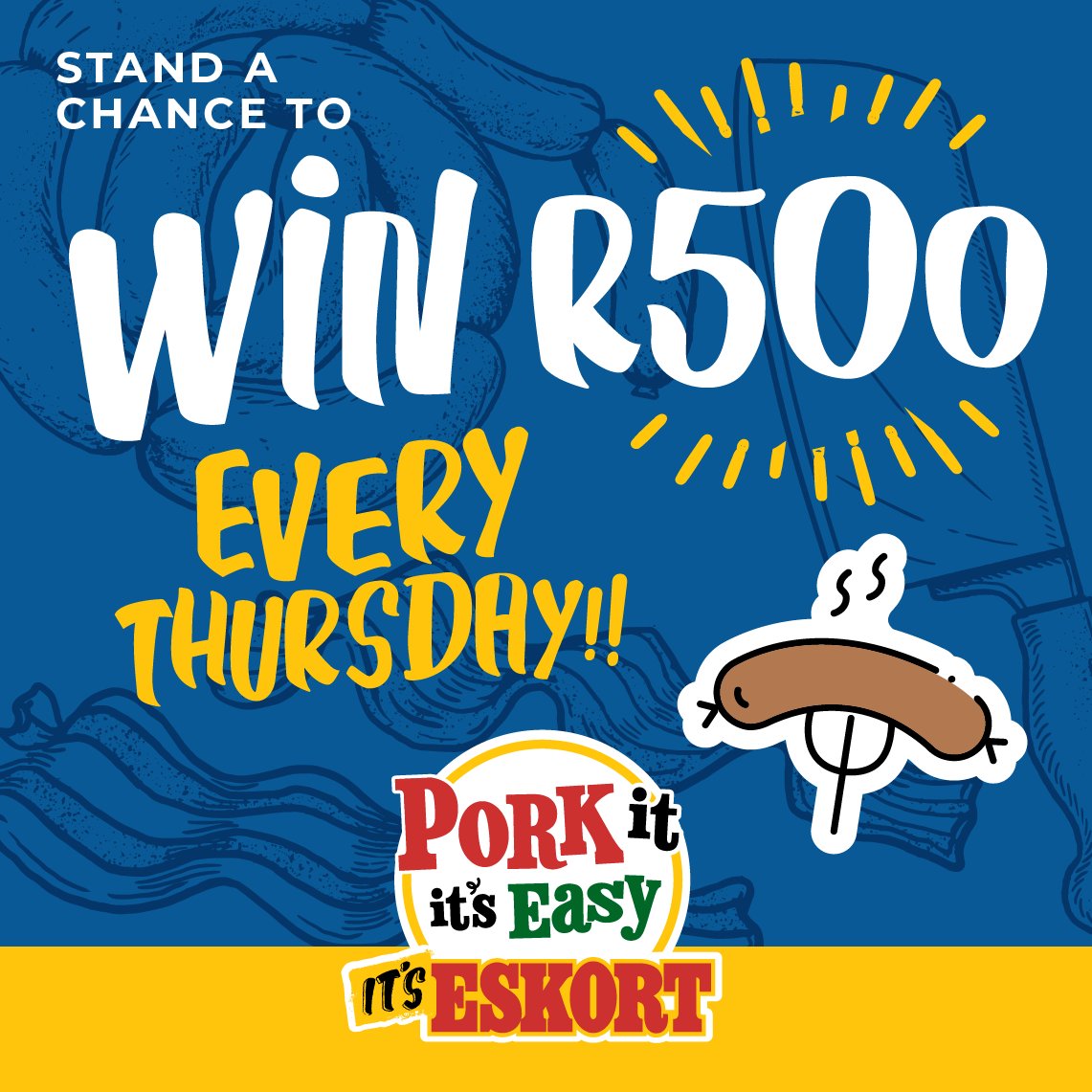 We all have #EishkomFoodFails to share. Tell us yours, retweet, and stand a chance to be 1 of 5 lucky followers to bag R500 in cash. Yup. Each Thursday, you stand a chance of winning. #EasyWinsWithEskort Ts & Cs apply. 🐷