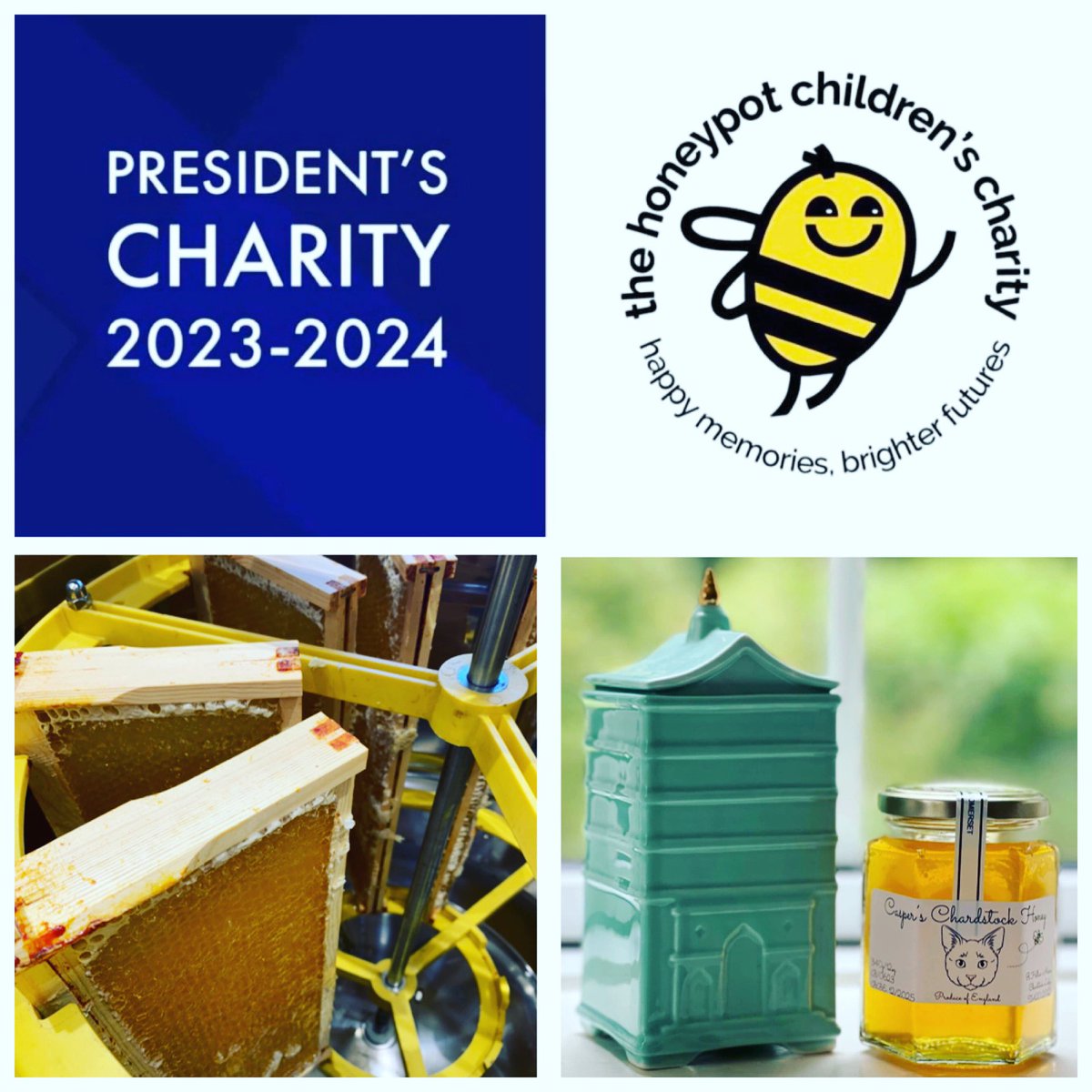 Helping the #charity @Honeypotcharity with sales of our very own #honey lovingly produced in #somerset by our wonderful #bees available from our #taunton #funeralhome <a href="/NationalSAIF/">SAIF</a> #beefriendly  #thecrescentway 🌙🎩🐝🍯