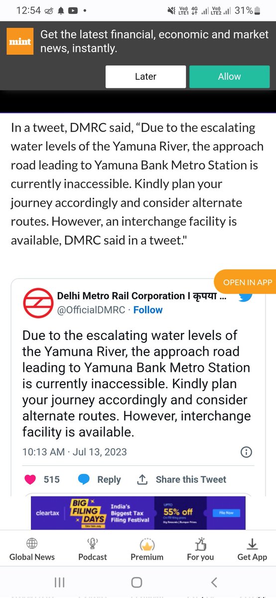 jhaprabhakar96's tweet photo. Tomorrow cgl 2023 exam to be start so delhi and north India many road affected and closed so please cancel the exam in delhi yamuna flood water also in this area so how can possible to going there centre plzz cancel .@narendramodi @BJP4India @RaMoSirOfficial @OfficeofSSC https://t.co/PFj559quaW
