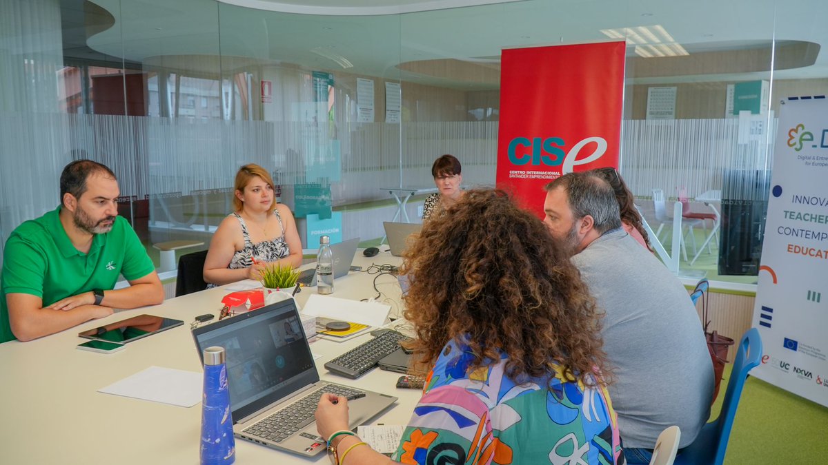 We continue to work on #eDesk! 🚀 The project partners have met in Santander at #EmprendeCISE spaces to prepare the next steps 🙌 Stay tuned as we will soon publish the #eDesk methodology, digital course and toolkit!