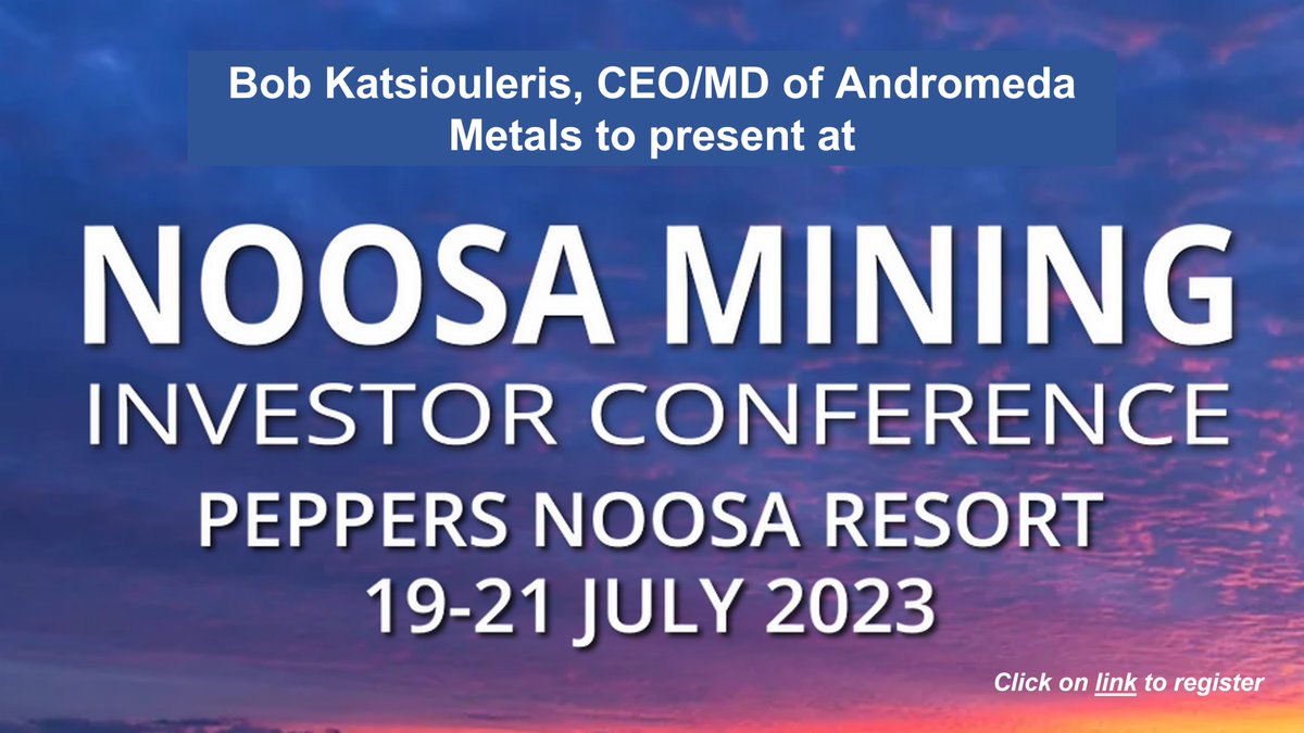 One week to go before Bob will be presenting at Noosa Mining Conference.

Register to view by clicking the following: us06web.zoom.us/meeting/regist…
