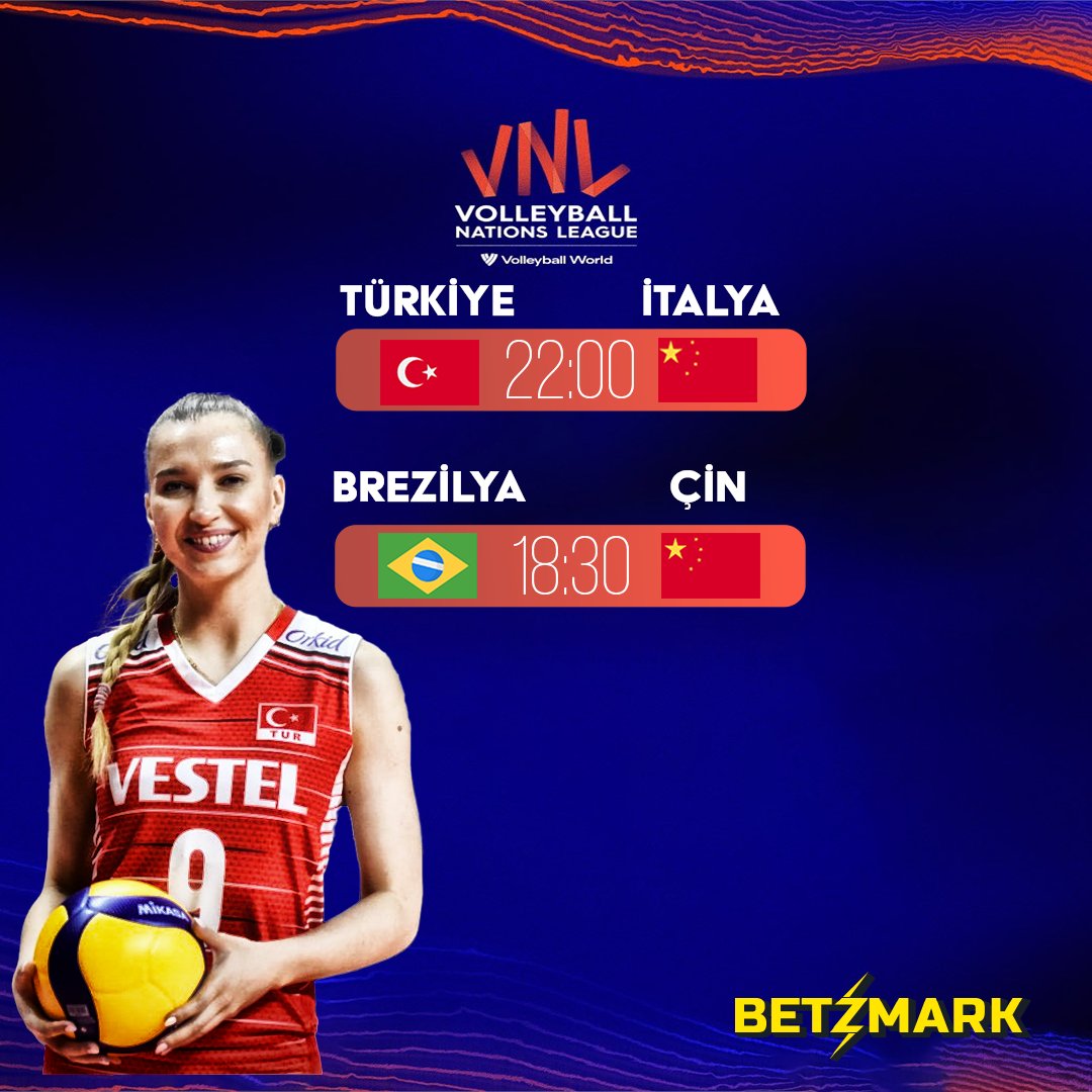 🏐 A Milli Kadın Voleybol Takımı'nın FIVB Milletler Ligi'ndeki çeyrek final maçında Türkiye ile İtalya karşı karşıya gelecek. Filenin Sultanları, İtalya ile çeyrek final maçına çıkacak.
#betzmark