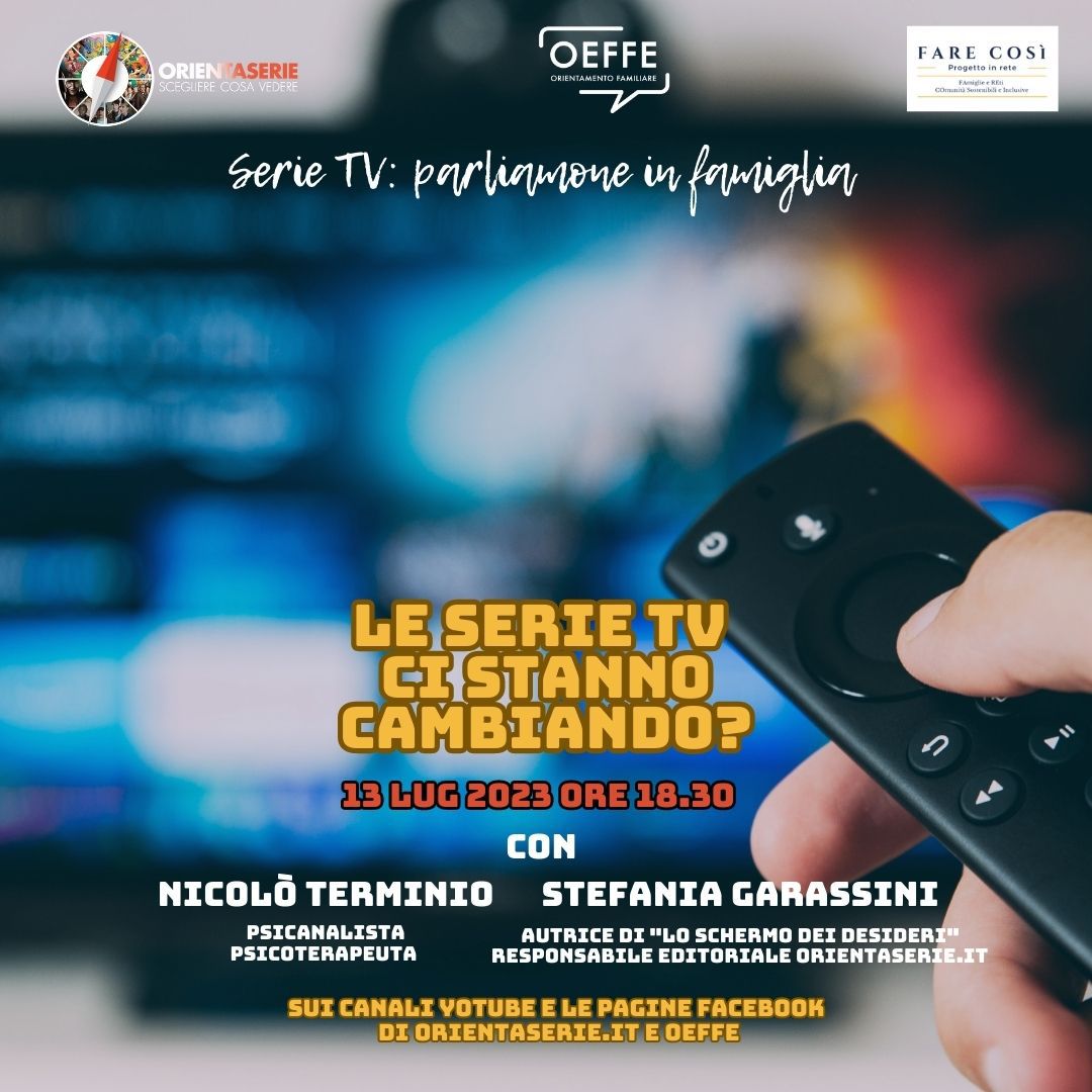 Stefania <a href="/garassini/">garassini</a>, componente del nostro comitato scientifico, dialogherà con lo psicologo e psicanalista Nicolò Terminio dell’impatto delle serie tv sul modo in cui guardiamo il mondo. 
Appuntamento oggi alle 18.30, qui:
YouTube.com/@orientaserie
e m.youtube.com/@oeffeorientam…