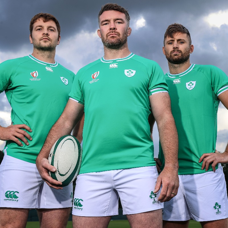 IrishRugby's tweet photo. Canterbury, the official kit partner to Irish Rugby, has today unveiled the new home and alternate jerseys that will be worn at the Rugby World Cup 🟢

#IrishRugby | @canterburyNZ