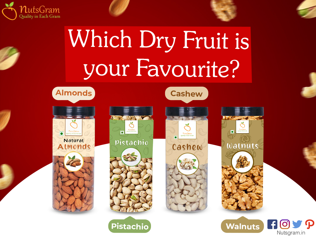 nutsgram's tweet photo. Which is your favourite dry fruit? Share with us in the comment section below!
#nutsgram #dryfruits #dryfruitbenefits #driedfruits #walnuts #almonds #cashews #pista #pistachio #raisins #naturalremedies #dryfruitstore #driedfruitbenefits #benefitsofdryfruits https://t.co/Jm3GkNI4uJ