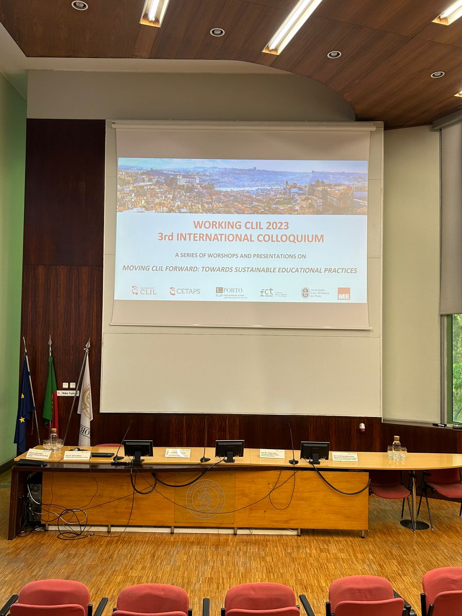 WORKING_CLIL's tweet photo. The first day of Working CLIL 2023 is ready to go!

#WorkingCLIL #Uporto #Letras #cetaps #Porto https://t.co/IGsqsJpOPN