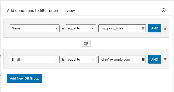 web_holics's tweet photo. Now you can filter WPForms Entries using AND/OR grouping of conditions in WPForms Views.
#wpforms #wpformsviews https://t.co/G1Zs54M14U