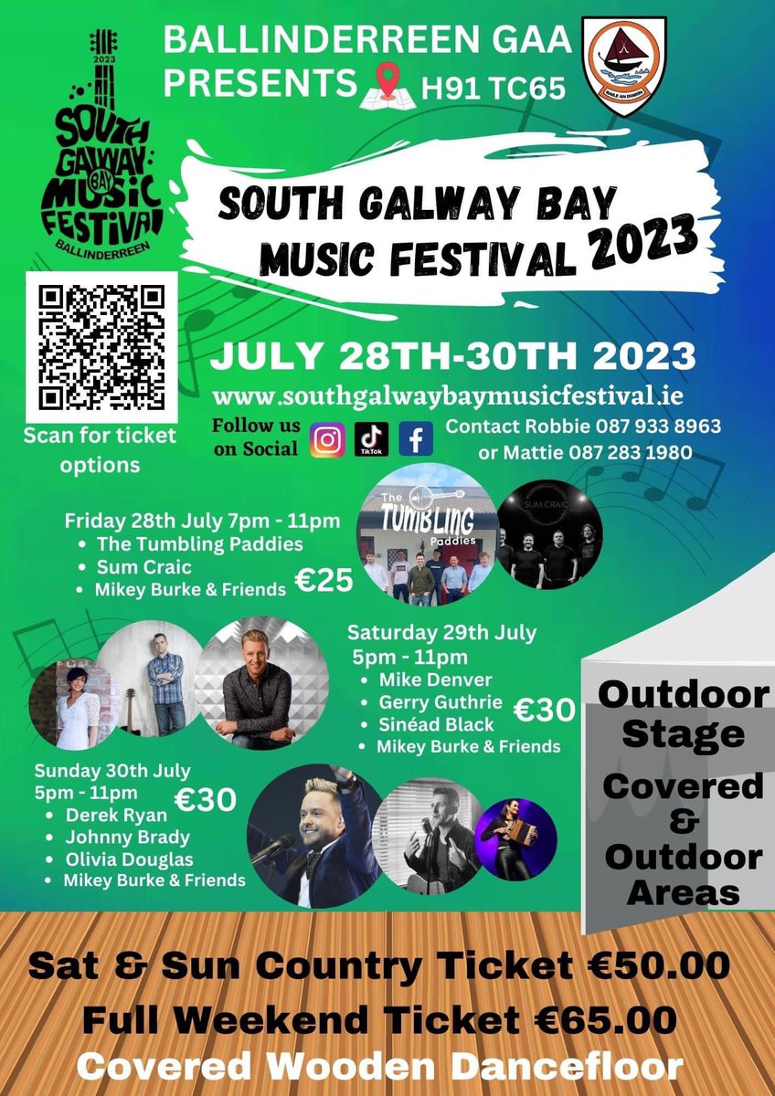 Martina is giving away weekend passes to the South Galway Bay Music festival! Go over to our FB page & Instagram and see how you can be in the chance to win 🙌🏻