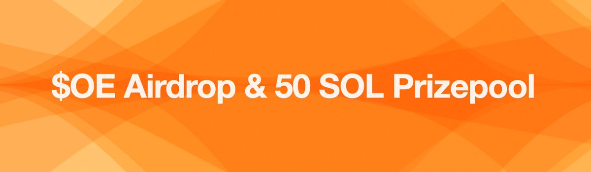 OrdinalEstates's tweet image. Claim $OE Token Airdrop & 50 SOL prizepool 🟧
Part of the $OE supply will be airdropped to anyone who helps to promote Ordinal Estates!
The top 5 participants will share almost 50 SOL!
Join the Zealy below to qualify for the airdrop!
Claim: zealy.io/c/ordinalestat…