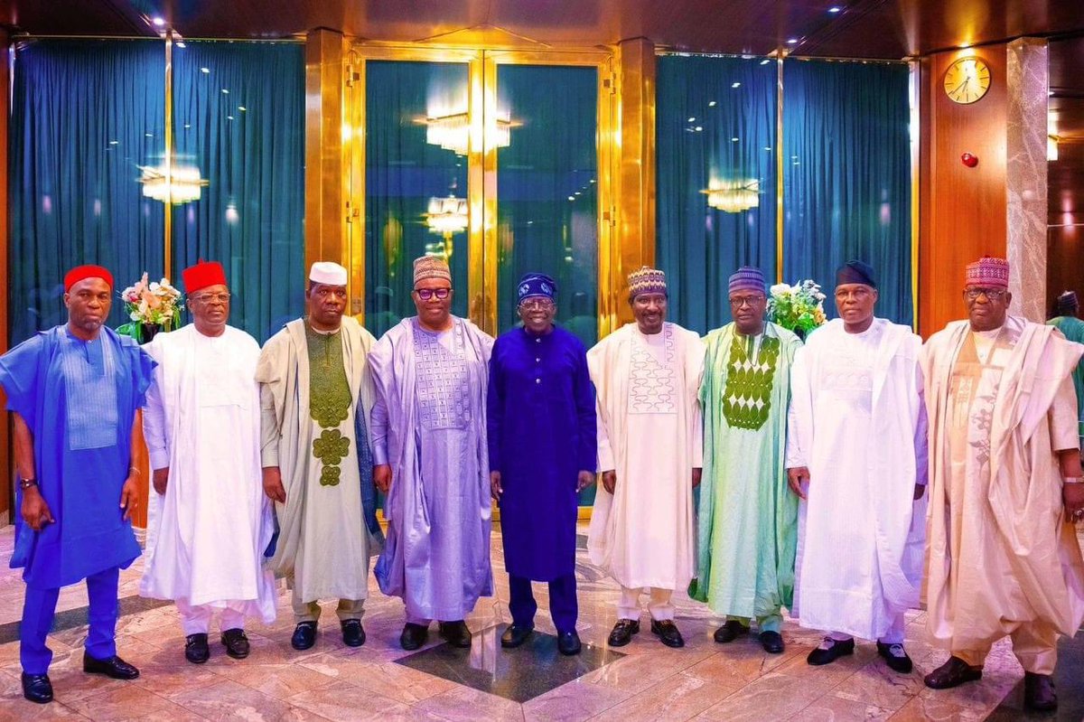 President <a href="/officialABAT/">Bola Ahmed Tinubu</a> received in audience the leadership of 10th <a href="/NGRSenate/">The Nigerian Senate</a> ably led by The <a href="/SPNigeria/">President of the Senate</a>, Senator <a href="/Senator_Akpabio/">Godswill Obot Akpabio, GCON</a>, Deputy Senate President @BarauJibrin at State House, Abuja. 
12th July, 2023