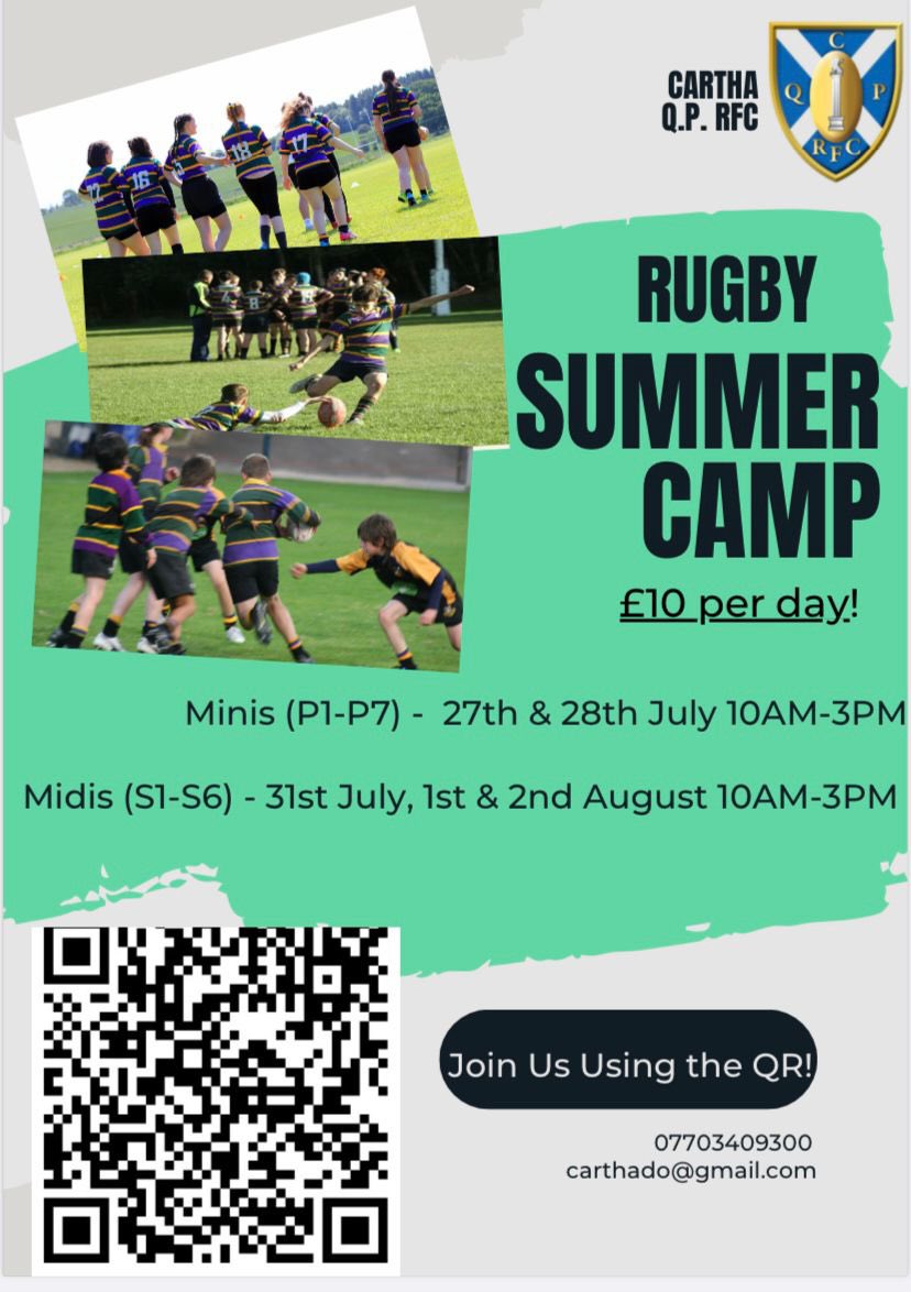 Carthakids's tweet image. @GlasgowRugbyDev @StPaulsPhysEd @vincents_st @ShawlandsPe spread the word, SUMMER RUGBY CAMPS for Boys and Girls of all ages.