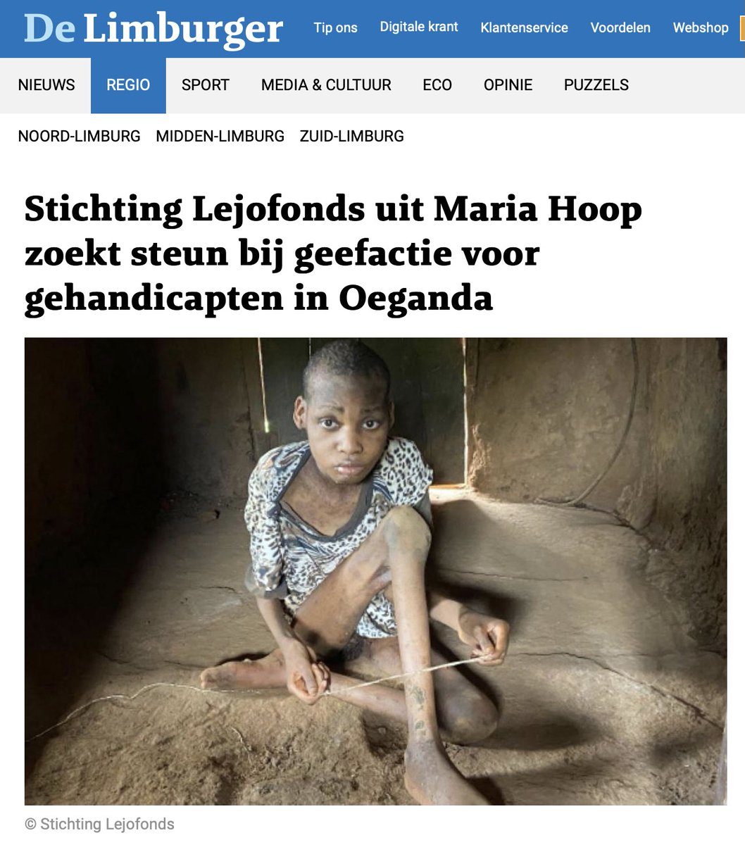 Lejofonds's tweet photo. De Limburger besteedt aandacht aan geefactie Lejofonds. Zie: https://t.co/aYlK13bzHn

Bankrekening Lejofonds: 
IBAN NL25RABO0120185709 https://t.co/jnOJQhtAV1