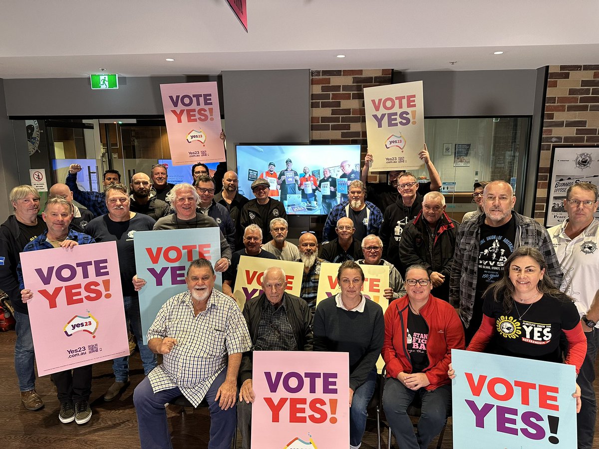 MUA (@maritimeunionau) on Twitter photo MUA National Council reaffirms it’s support for <a href="/ulurustatement/">ulurustatement</a> @yes23
We support the voice to parliament referendum and will be voting Yes
#Yes23 #UnionsForYes #voteyesaustralia MUA National Council reaffirms it’s support for <a href="/ulurustatement/">ulurustatement</a> @yes23
We support the voice to parliament referendum and will be voting Yes
#Yes23 #UnionsForYes #voteyesaustralia