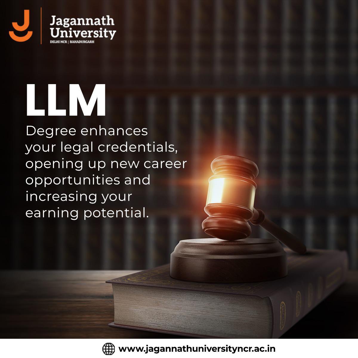 Jagannath_Uni's tweet image. Curious about the benefits of pursuing LLM? Swipe left to discover why an LLM degree can transform your legal career. From enhancing your credentials to expanding your global perspective, LLM programs at JU offer a world of opportunities.

#LLMPrograms #LegalCareer