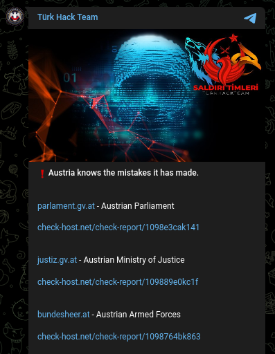 Avusturya web sitelerine siber saldırı