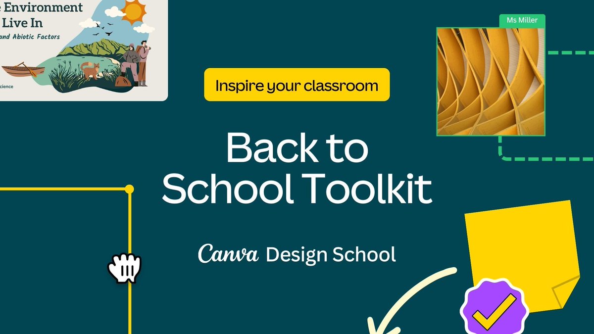 Get a head start this school year! 📚 The Back to School Toolkit is full of teacher tips, planning templates, activity cards, and engaging student learning resources to help you practice your Canva skills and inspire your classroom. Start exploring 👉 canva.me/e/backtoschool…