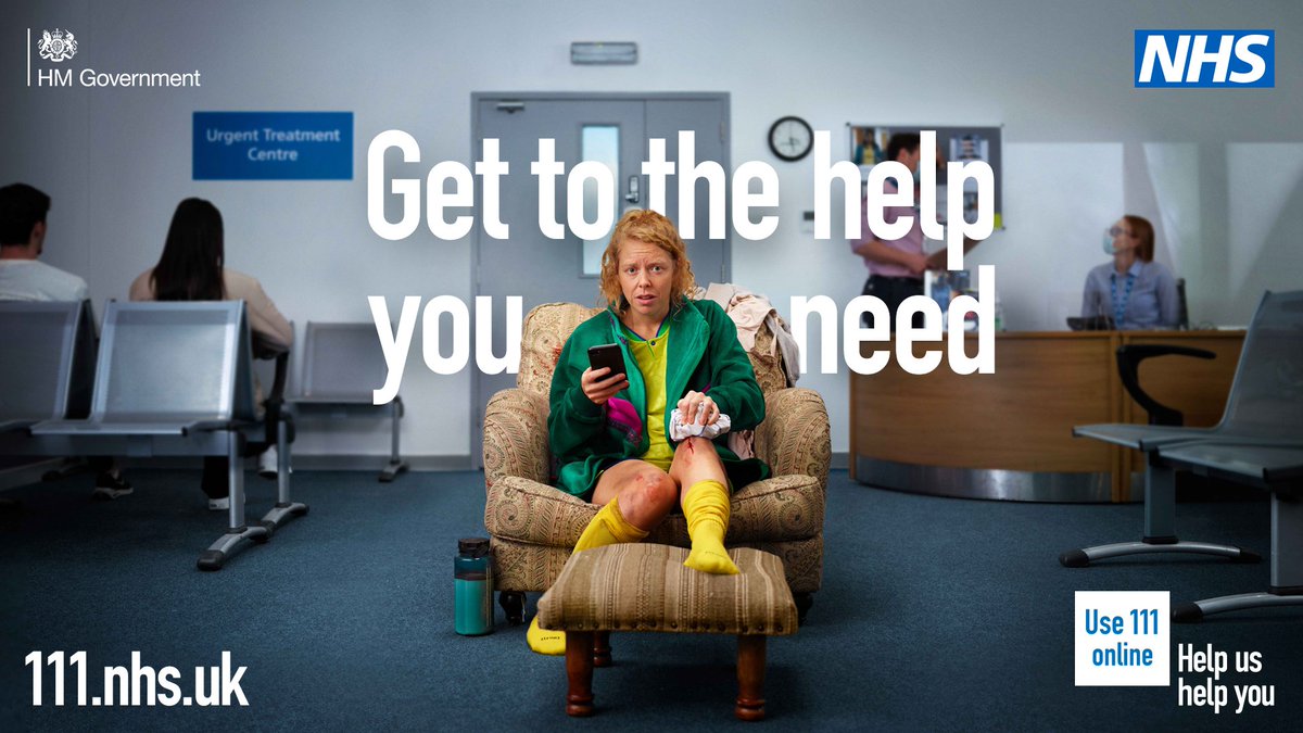 Need medical help? Use 111 online to get assessed and directed to the right place for you, like an urgent treatment centre.

➡️ 111.nhs.uk