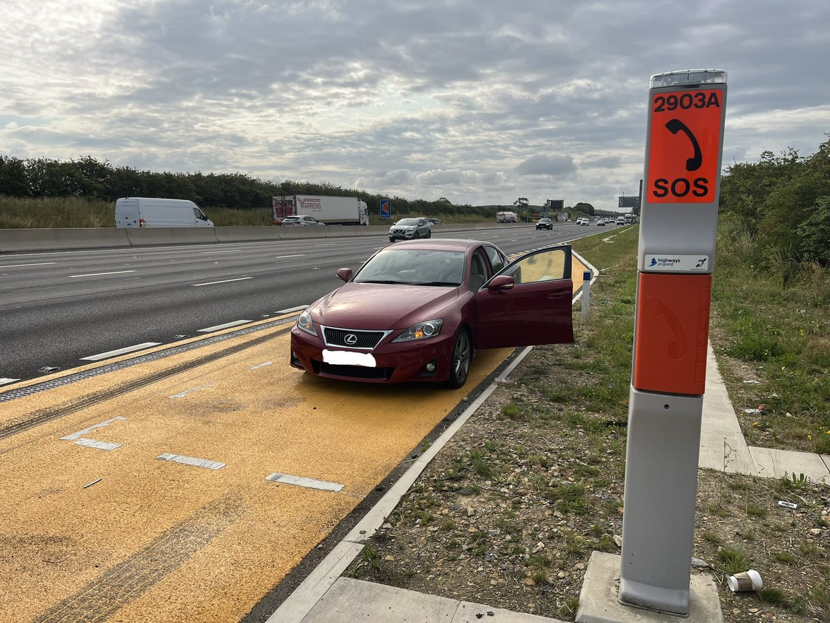 Well, I’m having my first experience of smart motorway issues. Blown tyre in the fast lane. Very carefully limped my way to the refuge. Called the SOS phone and NOBODY ANSWERED. Tried twice. It rang and rang and rang, but no reply.