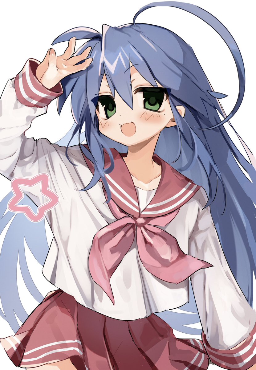 izumi konata 1girl ryouou school uniform solo long hair school uniform serafuku skirt  illustration images