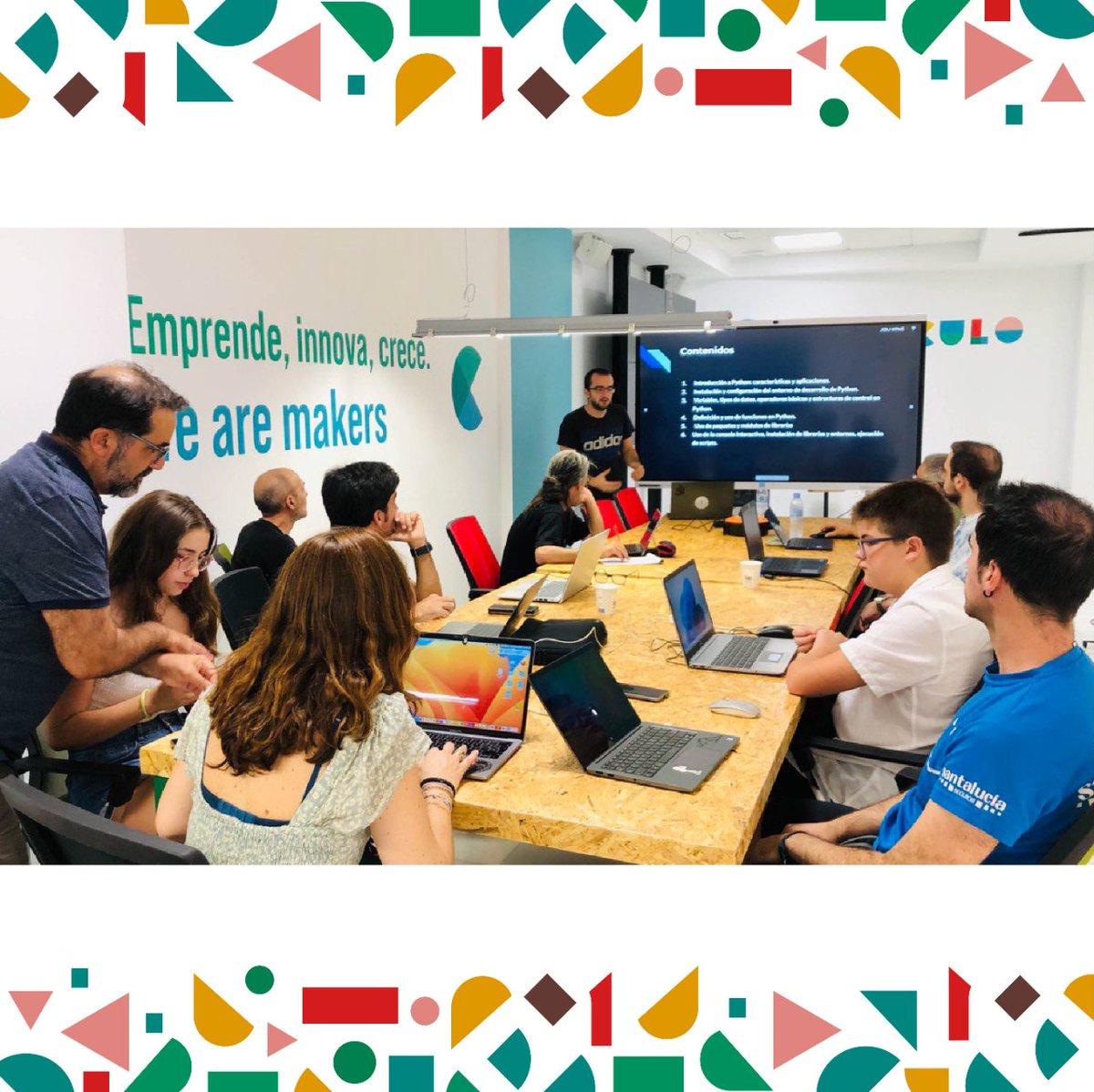 CircularFab's tweet photo. El día de ayer estuvimos en #ElCirculo⭕ con #SmartOpenLab en el Taller💻 de Python🐍

El #SummerFAB inició con un taller de programación donde los asistentes aprendieron habilidades básicas de este lenguaje de programación versátil🖥️ 

Os dejamos con imágenes del día de ayer. https://t.co/tx5E6PJKMG