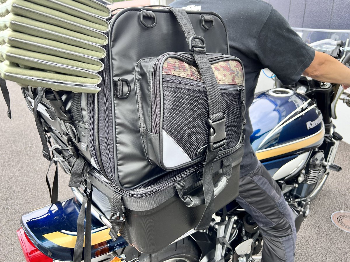 Z900RSにキャンピングシェルベースのフィッティング確認にご来社 
