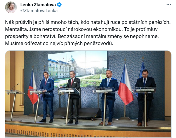 RadomilBabek's tweet photo. Šetřit znamená najít úspory ve výdajích. Peníze, se kterými se dá na první pohled něco dělat jsou výdaje na platy státních zaměstnanců. @strakovka má pravomoc platy jim snížit nebo jich část propustit. #ÚspornýBalíček s ničím takovým nepočítá...
https://t.co/LlsD1hEhvM https://t.co/04Br8CGqGI