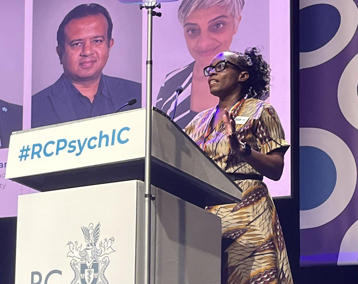 Royal College of Psychiatrists (@rcpsych) on Twitter photo We start day 4 #RCPsychIC with an historic moment - <a href="/DrLadeSmith/">Lade Smith CBE</a> giving her inaugural address as President. Hearty applause  in the auditorium as she steps up to the podium. We start day 4 #RCPsychIC with an historic moment - <a href="/DrLadeSmith/">Lade Smith CBE</a> giving her inaugural address as President. Hearty applause  in the auditorium as she steps up to the podium.