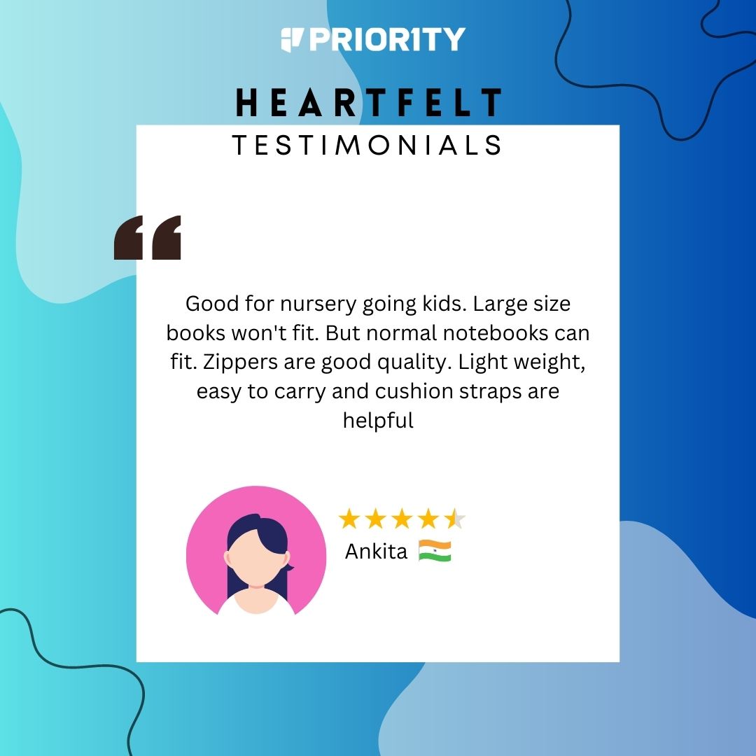 PriorityBags_In's tweet photo. Our customers love us. 
.
.
.
.
#HCLTech #bags #school https://t.co/zJ7zJb40IC