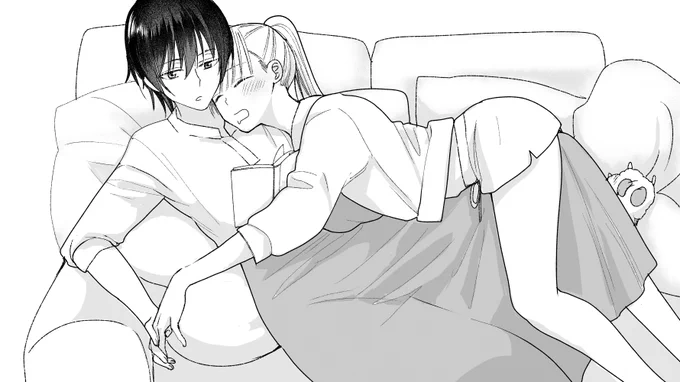 #創作百合 「いまとても忙しい」と真顔で答えているいる様子