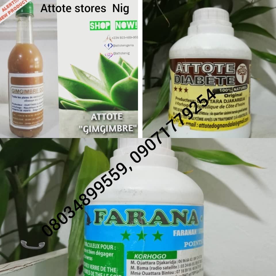 Attoteoriginal's tweet photo. *WE ARE OPEN*
YOU CAN CONTACT US FOR YOUR ATTOTE 

*Available Products*
Attote Diabete
Attote Farana
Attote Gimgimbre

CALL US ON *08034899559*, *09071779254*
VISIT OUR STORES 23 Iwopin close off sokoto street Area 1, ABUJA https://t.co/cPIdgkmtIc